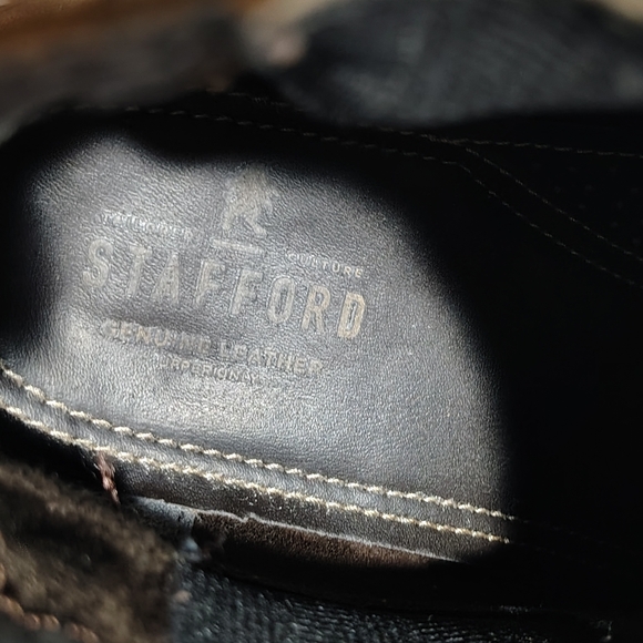 Stafford Men\'s Tan Genuine Leather Chelsea Boots Size 11 main image 5
